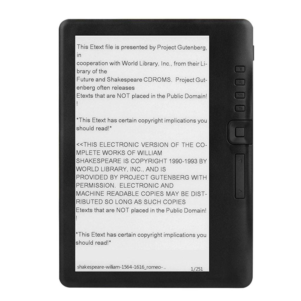 Music Audiobook - E-Book-Reader mit 7-Zoll-HD-TFT-Bildschirm, digitalem MP3-Audio-Musikplayer, Tablet,