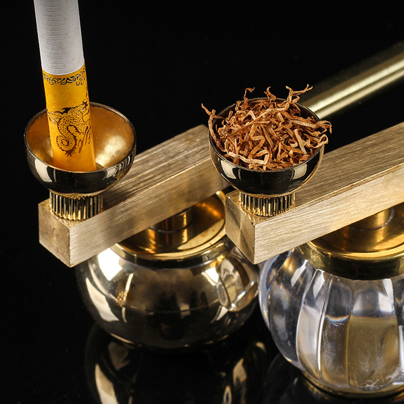 Trombone Mouthpiece - Messing-Shisha-Trockentabakbeutel-Filter-Zigarettenhalter Retro-Filter-Rauchpfeife mit langem Stab –