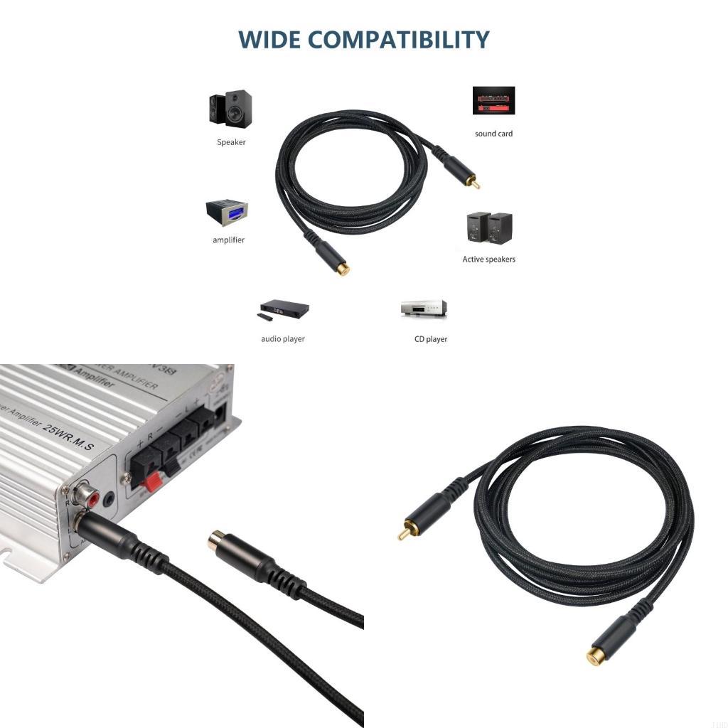 Enhance Audio Music Quality - J1HD Musik-Verlängerungskabel für Subwoofer, Stecker-auf-Buchse-Kabel mit