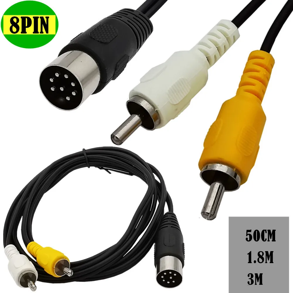Audio Music Instrumental - Din 8-poliges bis 2rca-Kabel 8-poliger Din-Stecker