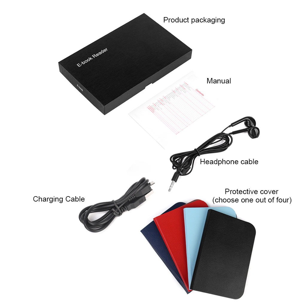 Music Audiobook - E-Book-Reader mit 7-Zoll-HD-TFT-Bildschirm, digitaler MP3-Audio-Musik-Player, Tablet,