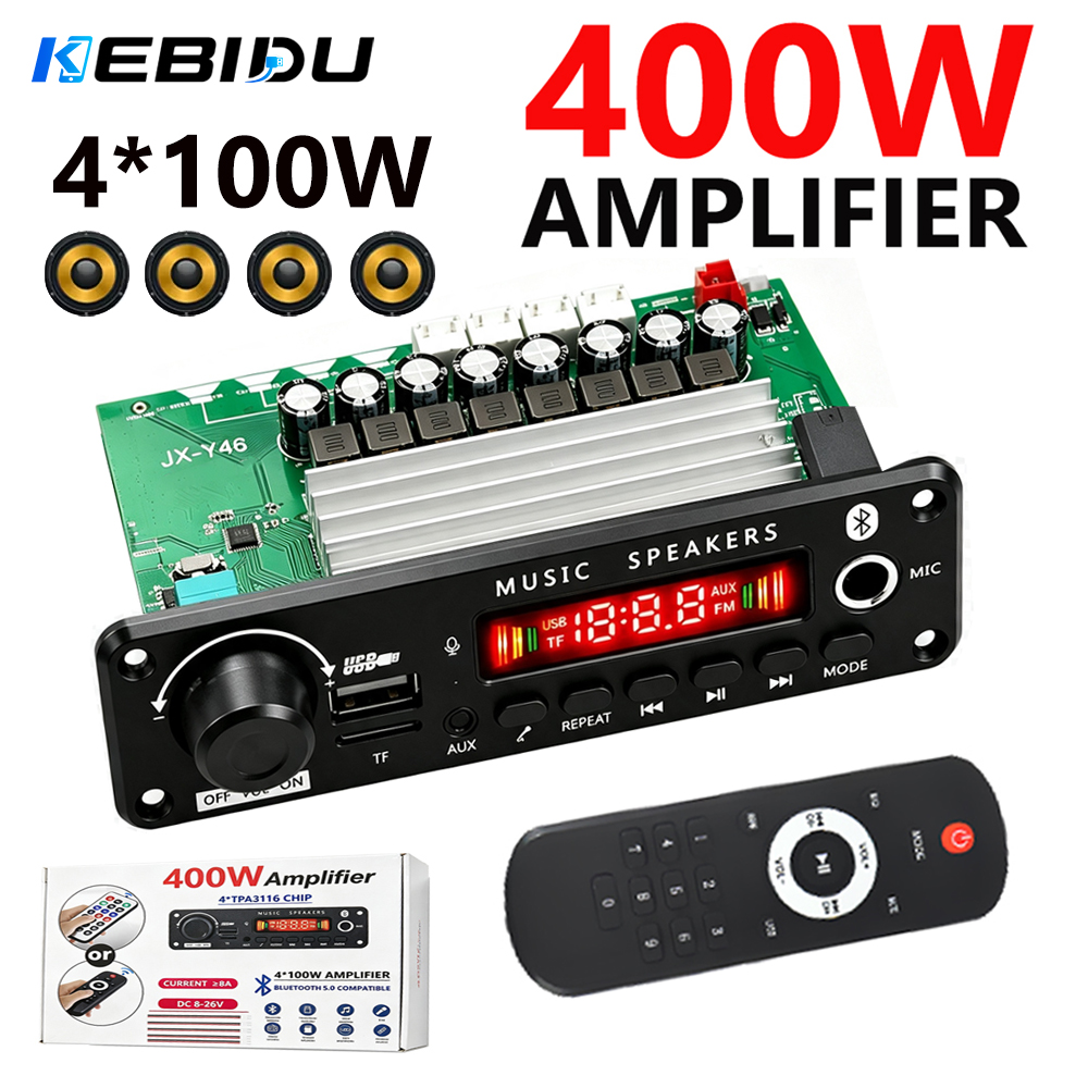 Audio Music Recorder - KEBIDU 400W Verstärker Auto-MP3-Player Bluetooth-Audio-Decoder-Board 8A