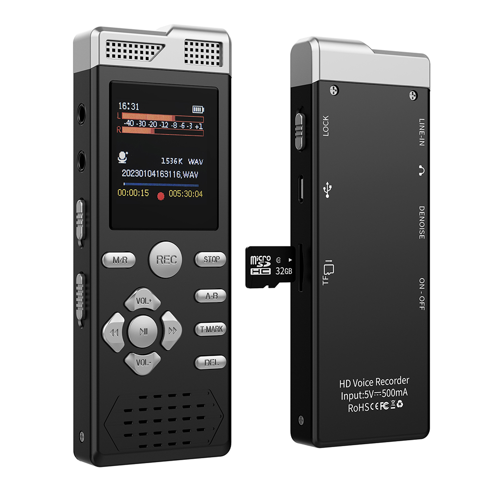 Sprachaktiviertes Dual-Mikrofo – Audio Music Recorder Bewertung und Preis
