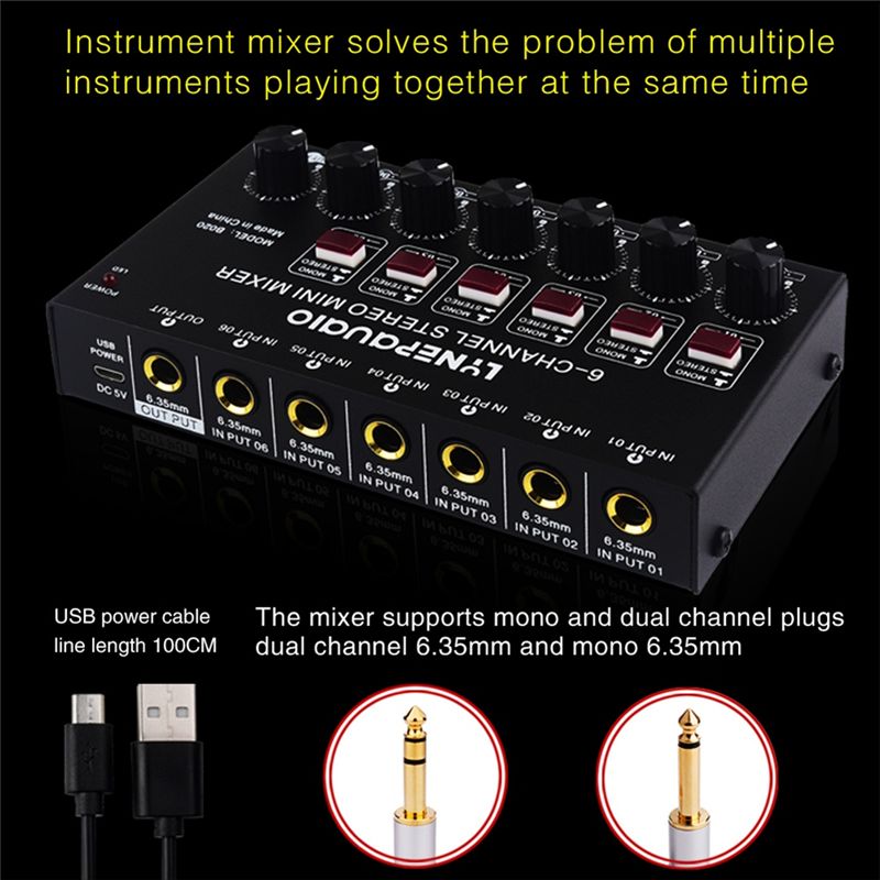 Exquisite-Mini 6-Kanal Stereo- – Audio Music Instrumental Bewertung und Preis