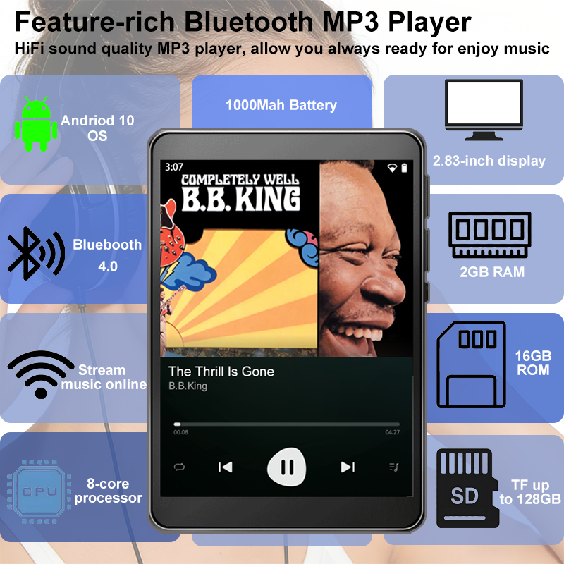 WiFi-MP3-Player Android 10 Spo – Audio Music Mp3 Downloader Bewertung und Preis